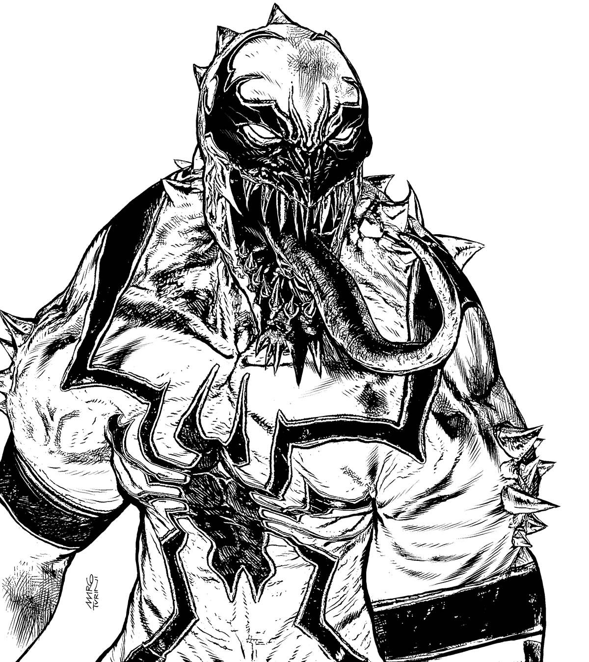 Anti Venom Spiderman Coloring Pages
