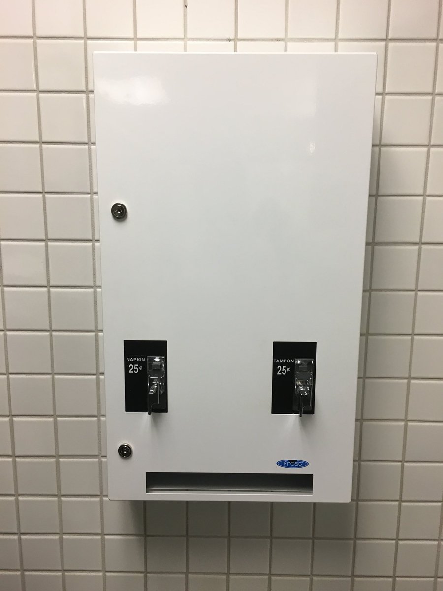 girlnamedlisa's tweet photo. @sd35wgss Champions of Change Group make their mark @sd35wgss by having a feminine product dispenser mounted !!!! Huge thank you to @robinson_kim @shelleylburrows for supporting these women #makingchange #tamponsforeveryone https://t.co/9WKzXGI42A