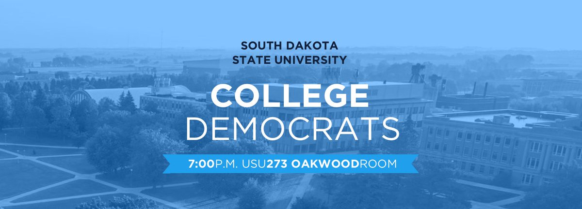 JackrabbitDems's tweet photo. Join us tonight at our 7:00 pm meeting in the Oakwood Room (USU 273)! https://t.co/WiEseglmX9