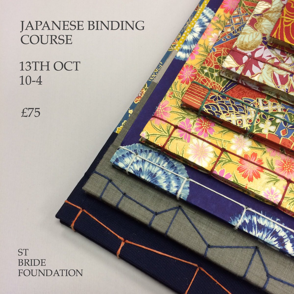 Come join me @stbridefoundation to #learn the art of #Japanese #stab #binding on 13th #October 10-4. For full details and booking information bookbindingjoe.com #bookbinding
