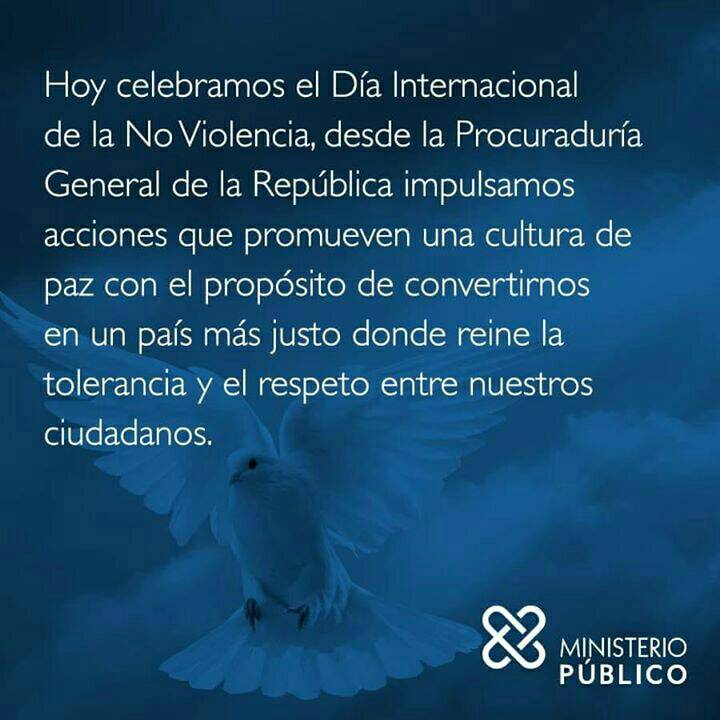 fiscalialr's tweet photo. Cada 2 de octubre se celebra el #DíaInternacionalDeLaNoViolencia.

Unidos podemos construir una sociedad pacífica y libre de violencia.

#NoViolencia #MPLR https://t.co/8wQCcW52vQ
