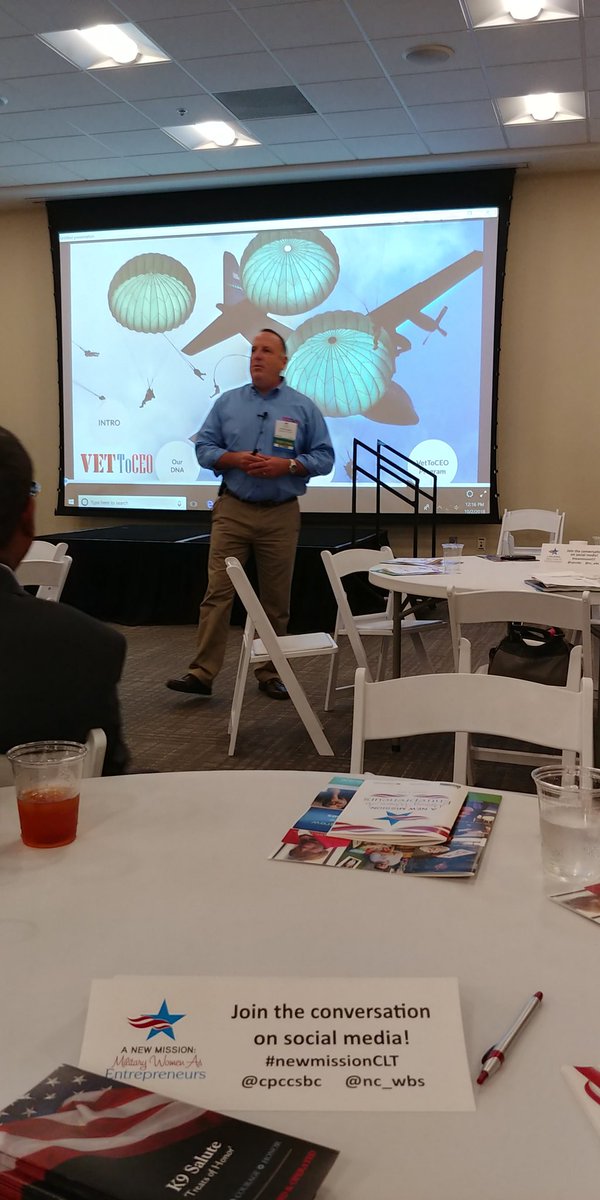 K9Salute's tweet photo. Keynote speaker John Panaccione of #VetToCEO & #Army #Veteran at the #NewMissionCLT ๐บ๐ธ @cpccsbc @NC_WBC
#k9salute #Military #entrepreneur #veteranowned #Charlotte #NorthCarolina #SmallBiz #BusinessStrategy https://t.co/Wxp1l6qTab