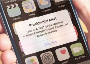 CollierEM's tweet photo. Tomorrow (Wednesday), FEMA and the Federal Communications Commission will conduct a nationwide test of the Emergency Alert System and Wireless Emergency Alert system starting at 2:18pm. These alerts should occur on your phones as well as TVs and similar tech. It is only a test. https://t.co/S1dm8O3y7z