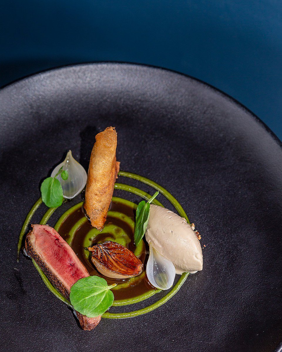 EtchFood's tweet image. pigeon • watercress
.
Breast &amp;amp; Leg of Anjou squab pigeon. Crown roasted breast, leg samosa, watercress puree &amp;amp; pickled onions.
@stevenxedwards
#etch #SeptemberMenu #game