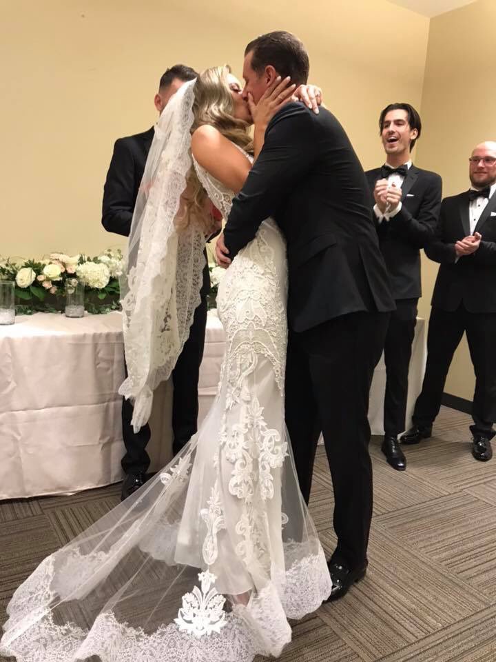 advocatehealth's tweet photo. To help Ed Stade be able to “walk” his daughter down the aisle for her wedding day, Advocate Sherman Hospital nurses Amanda Widger and Meagan Schartz, housekeeping, food &amp; nutrition, and the gift shop quickly sprung into action. READ MORE: https://t.co/BwHqThR3Ys https://t.co/oQWIHCbhKx