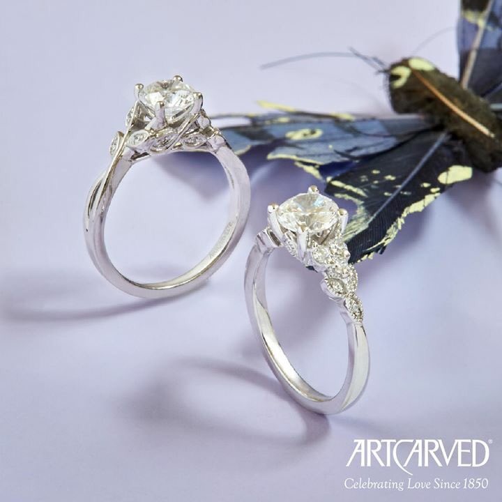 ArtCarvedBridal's tweet image. Fall for these floral engagement rings with beautiful petal details.  #FloralCollection #CelebratingLove
