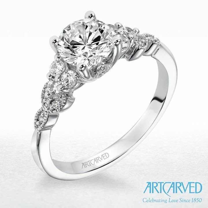 ArtCarvedBridal's tweet image. Fall for these floral engagement rings with beautiful petal details.  #FloralCollection #CelebratingLove