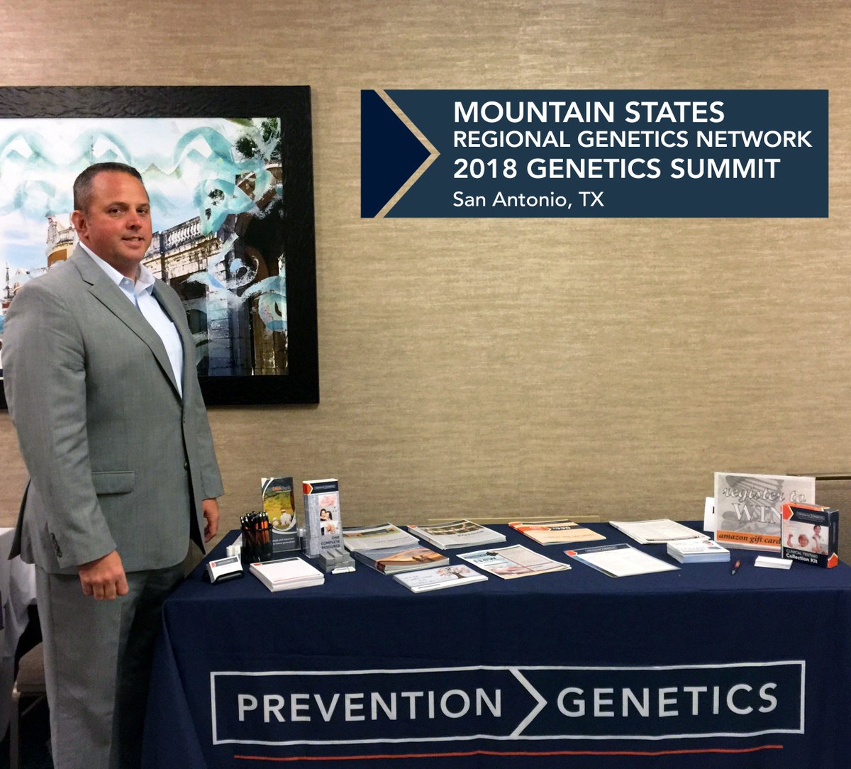 PrevGenetics's tweet photo. We’re excited to be at the Mountain States Regional Genetics Network #GeneticsSummit! Visit with our team to learn about our #NICU panel, #PGxome Custom Panels, our online test ordering portal, myPrevent, and much more!
#MountainStatesGenetics #GeneticTesting #Genetics https://t.co/TC5lSpON1A