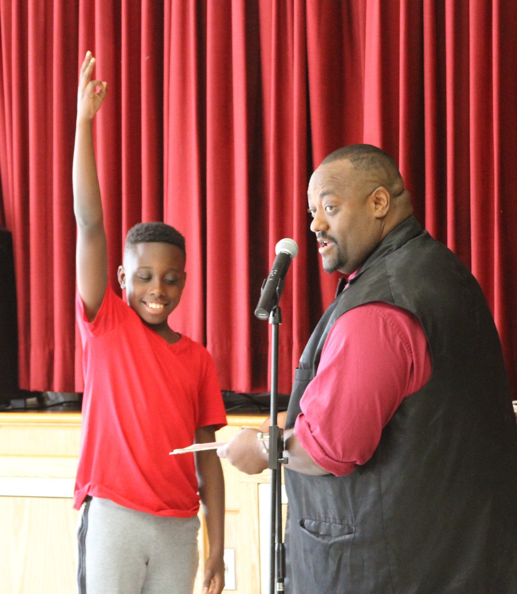 BenwaySchool's tweet photo. Thanks again to @dewaynehill for helping us kickoff #NationalBullyingPreventionMonth with your "Magic with a Message" performance. We are grateful for the way that you enlightened and inspired our students. #OnlyAtBenway #Magic #MagicWithAMessage https://t.co/Vh9AmTqVMR