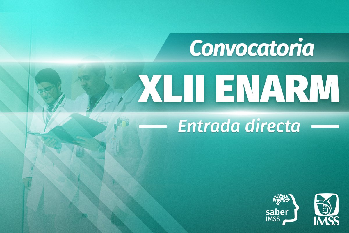 Saber_IMSS's tweet photo. La Convocatoria para las #ResidenciasMédicas de entrada directa ya está disponible. Consulta los pasos y trámites para el registro e inscripción al concurso de selección aquí > https://t.co/V3w9CnLGiE #HazteIMSS https://t.co/KT08pjfAmT