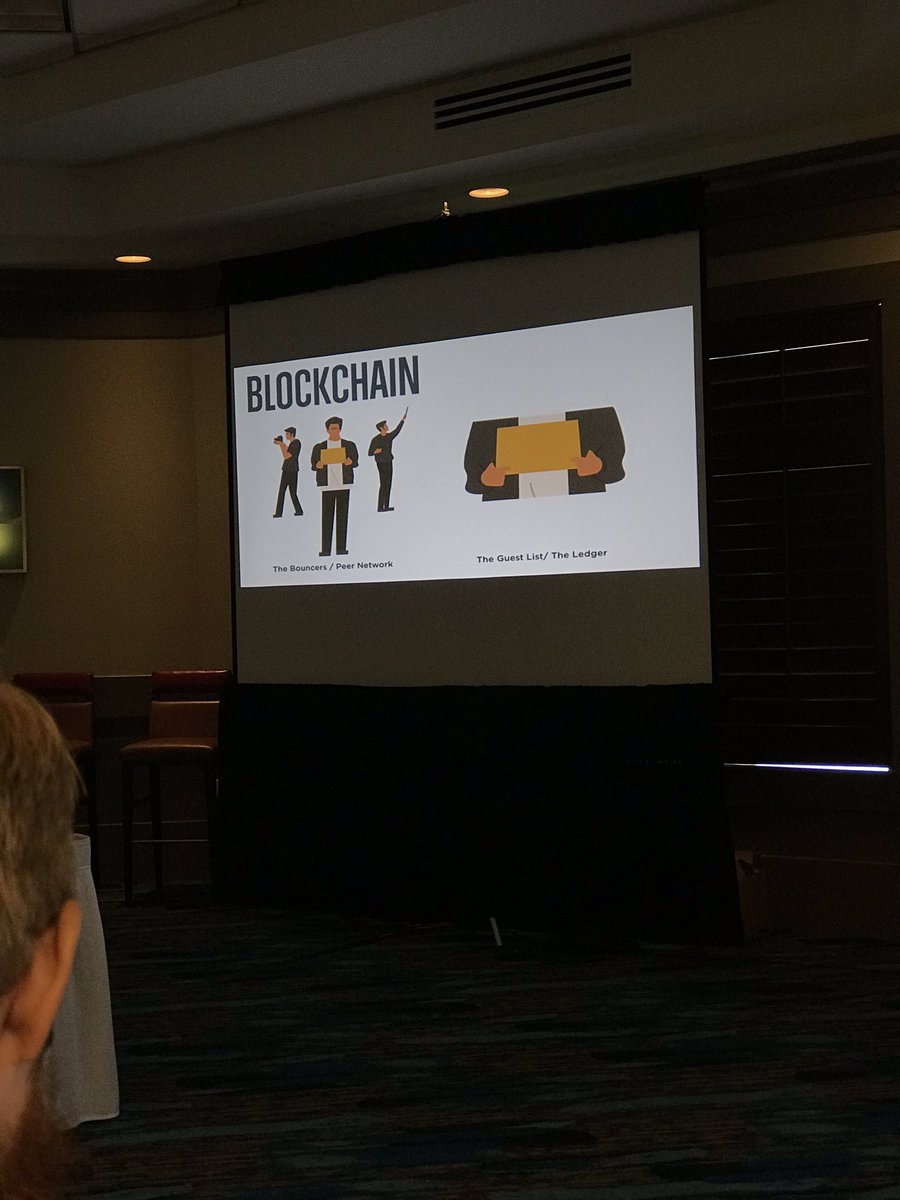 Kreeser0510's tweet photo. Blockchain as a metaphor by @vividbridge Studios- distilling the complex at @ITENWIRED. Maybe @AriannaSimpson can tie this into her next keynote!?!? https://t.co/JbHl6MVHgJ