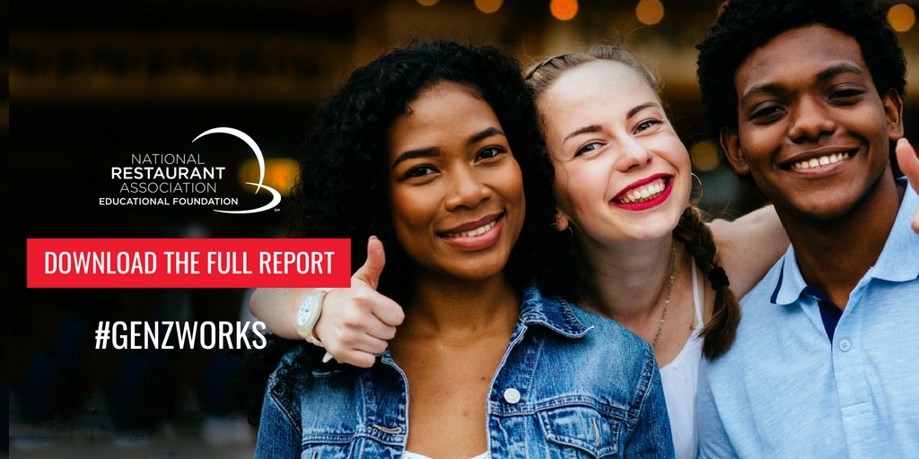 NRAEF's tweet photo. We're excited to unveil original research on the attitudes, perceptions and trends that #GenZ has towards working in the #restaurant industry. Download the full report here: https://t.co/jDNuZXY9Na #GenZWorks #ServingGenZ https://t.co/RQQVzebDgp