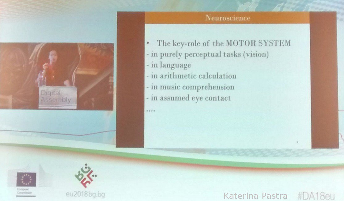 ipfconline1's tweet photo. #DA18eu
Katerina Pastra, @csri_gr's Cognitive Researcher, at The 2018 Digital Assembly:
๐
#Neuroscience Could Be The Key-Role of The Motor of #AI Systems
Cc @antgrasso @DeepLearn007 @evankirstel @ahier @JohnNosta @KirkDBorne @DSMeu @ewejel @ViolaRoberto @akwyz @AntonioSelas https://t.co/18HbaTVWqU