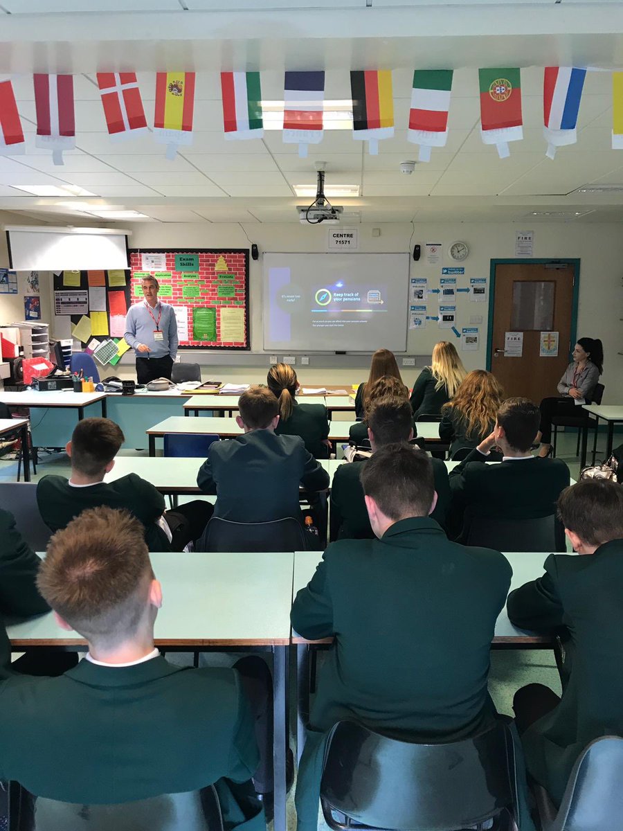 FSLnews's tweet photo. As part of Financial Planning week past pupils  @RogerAKFP and Rachel @AKFPGroup visited Y14 Business and Economics students to educate them on the importance of financial planning. https://t.co/F22dAXWjK8