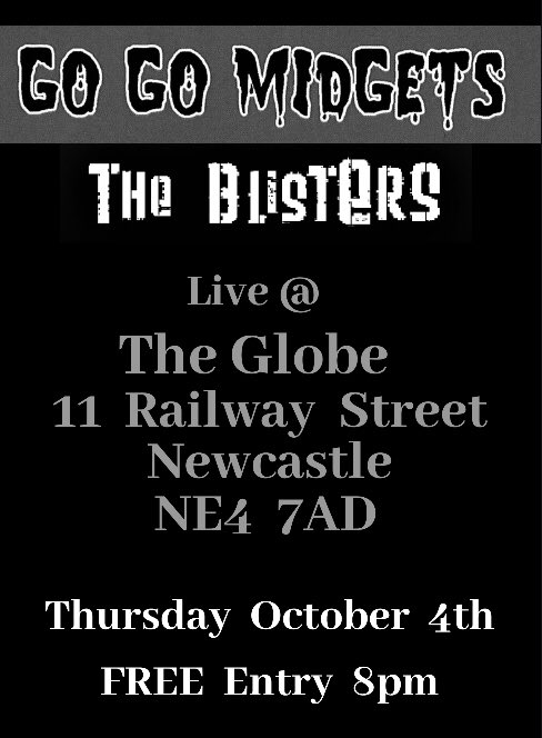 Next up for us this Thursday <a href="/theglobene4/">The Globe, Newcastle</a> The Globe in Newcastle with the mighty Go Go MiDGETS. Doors open 7pm and it’s FREE Entry! Come down for some original alternative punk rock Northumberland noise!! <a href="/PeeshNE63/">Peesh LoGOz</a> <a href="/NeilDillon82/">Neil Dillon</a> <a href="/gogofilthyrich/">Richard Millington</a> facebook.com/events/2545745…
