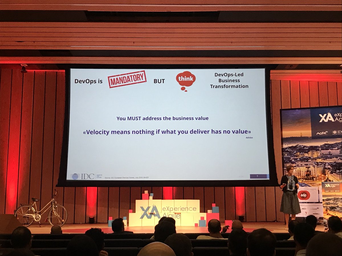 LGU333's tweet image. “Velocity means nothing if what you delivery has no value” #xa2018 #experienceagile #agile #lisbon