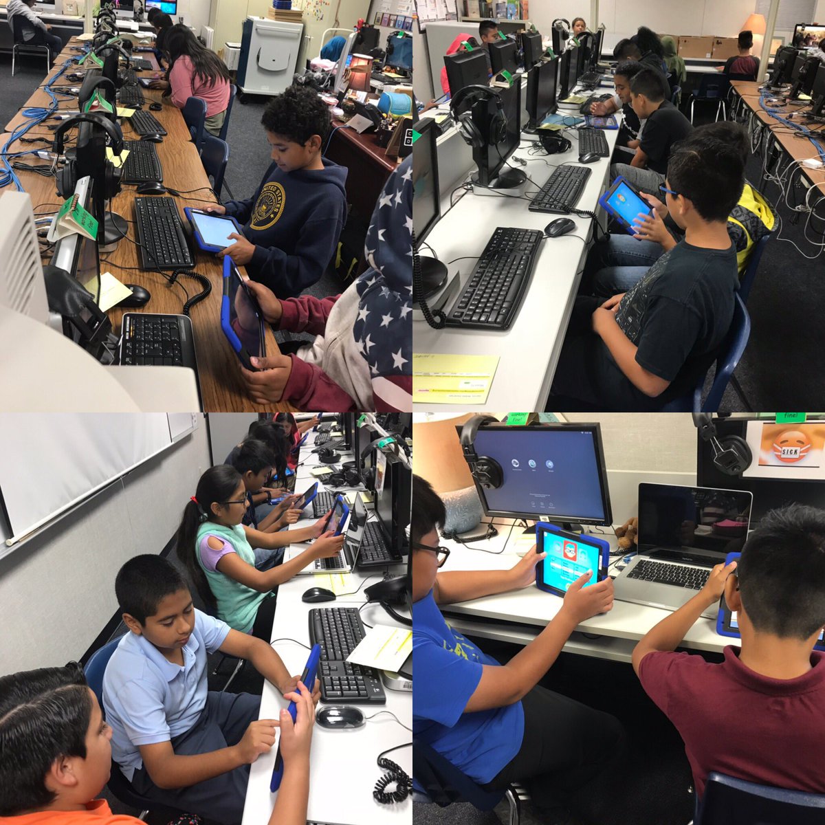 rascalgarrett's tweet image. 6th grades using #codeacademy #thefoos on the iPads from the #ilab #wearerusd #rascalpride they are having a blast!!