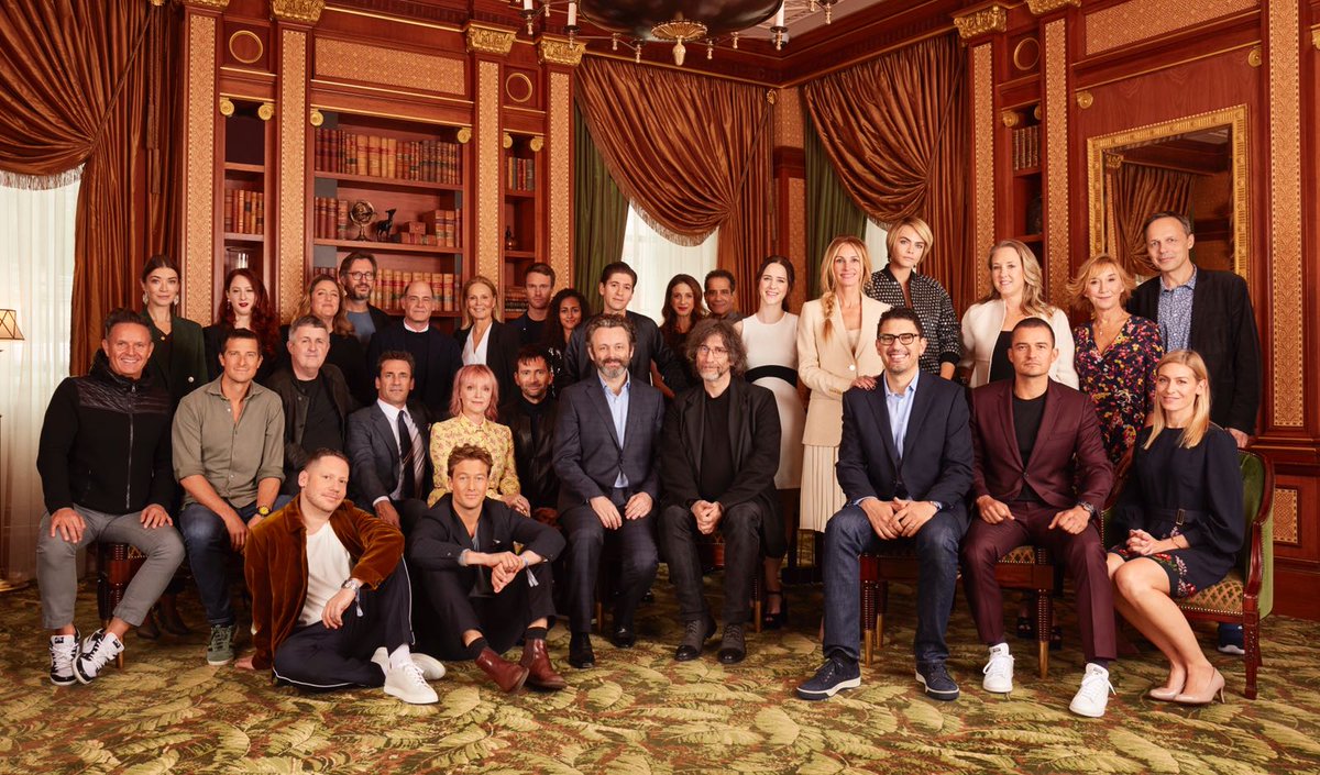 Now this is a group photo. Check out all the talent from today's #PrimeVideo Presents

@HomecomingTV <a href="/MaiselTV/">The Marvelous Mrs. Maisel</a> <a href="/GoodOmensPrime/">Good Omens</a> #BeatPrime <a href="/GodsOnAmazon/">American Gods</a>