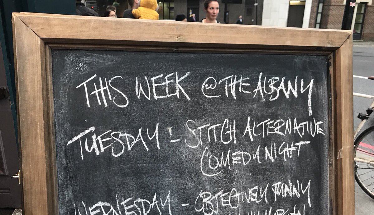 3somecomedy's tweet photo. Advance tickets for Stitch! are now off sale, but fear not, we have on the door tickets available! Flock in your droves to @TheAlbany for 7pm! https://t.co/xFcOggsRbf