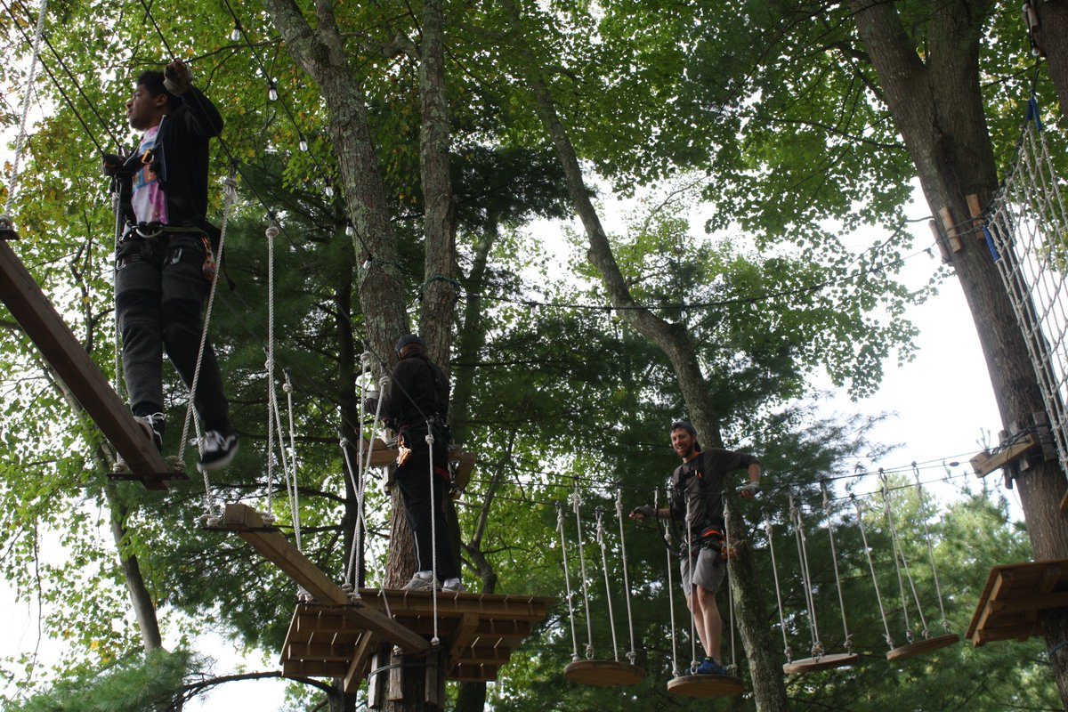 bostondayandeve's tweet photo. Highlights from our field trip to Tree Top Adventures yesterday! The elements were challenging, but we made it through by supporting and coaching one another through them! #bdearocks #teamwork #learningoutsidetheclassroom https://t.co/wjhWdjYlMr