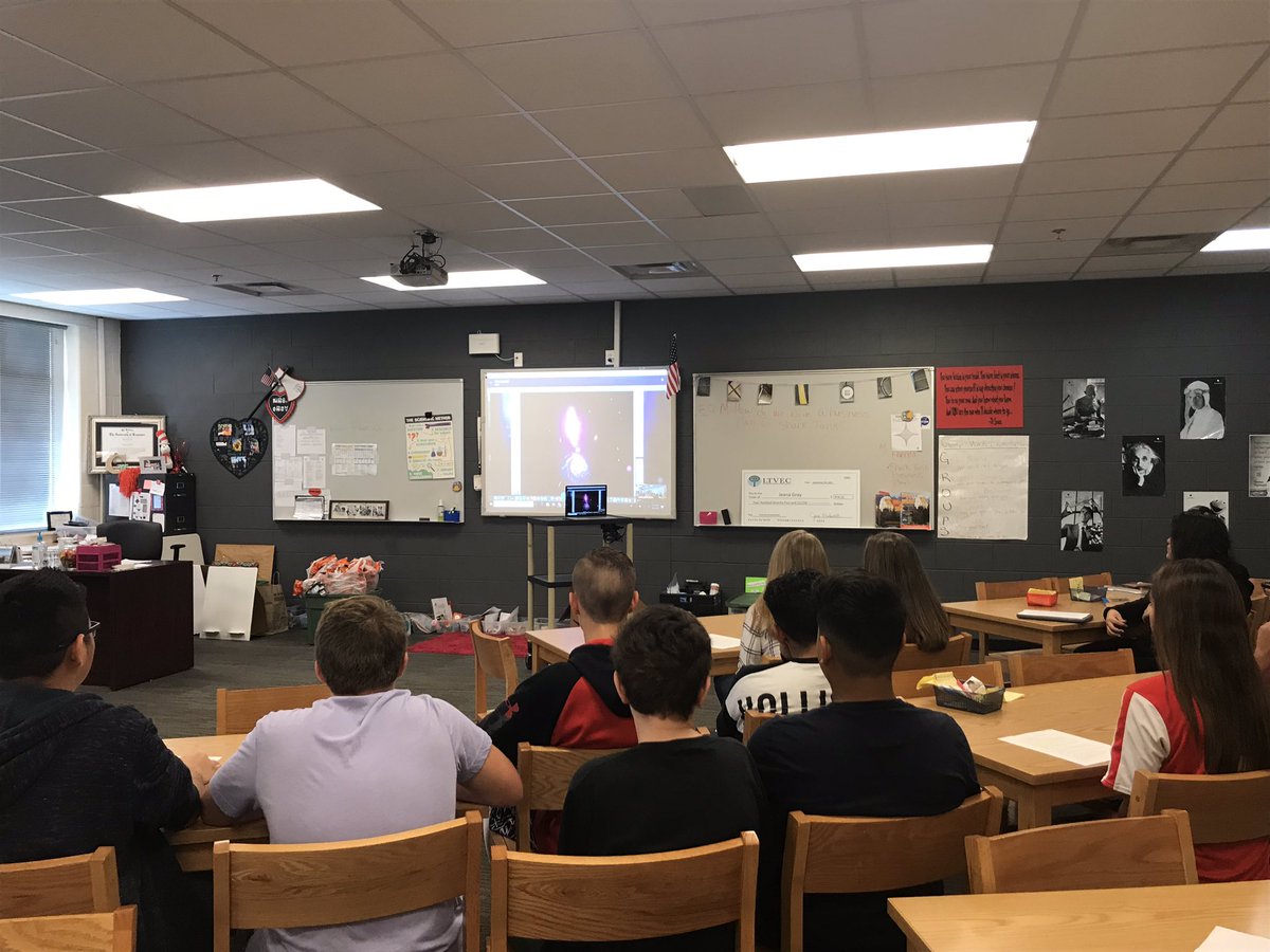grayjeana's tweet photo. @FLMSBraves  STEM class was so excited and honored  to Skype with NASA Visualization Researcher @kimberlykowal. #lifechangingexperiences #whateverittakes #flmsrocks #theskyisthelimit #skypeascientist https://t.co/eL8jLmcMrK