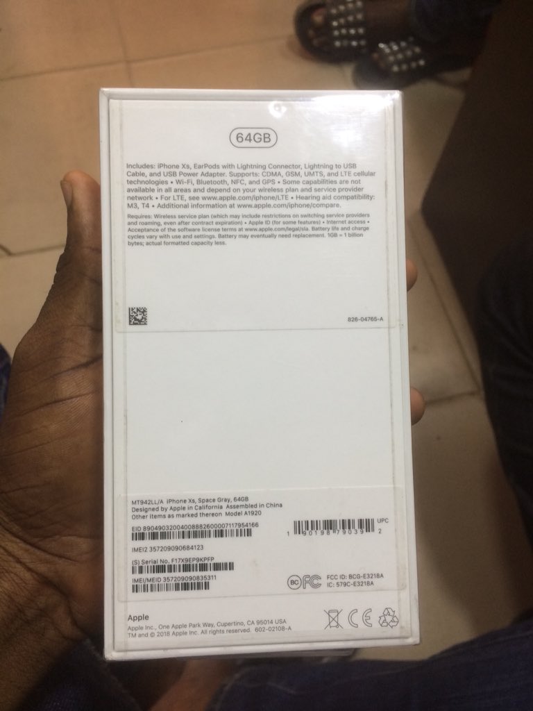 SamAbims's tweet photo. Iphone Xs 64gb now available at #DGTech for #450,000
Start placing your order 🙏 https://t.co/VcMlMGIQfp