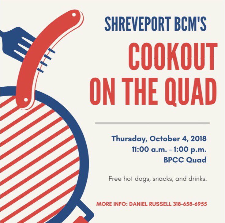 BCMSHREVEPORT's tweet photo. @BPCCCavs THIS ONE IS FOR YOU!!!! Thursday we want to serve you! Come join us @ 11!! https://t.co/ZTcKdwOPqE