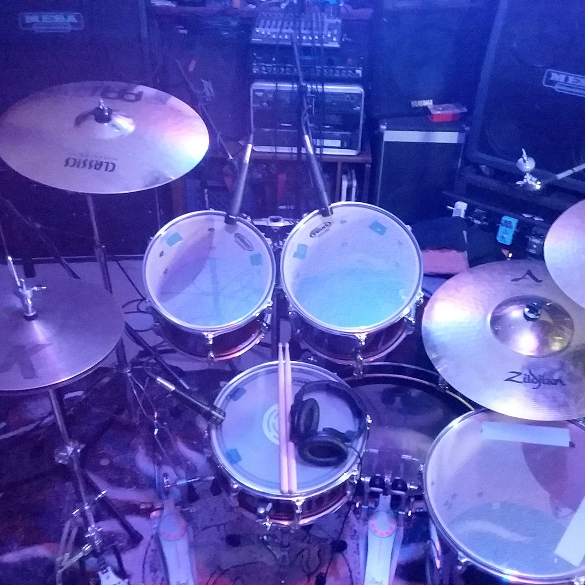 BodyStackerband's tweet photo. Drum tracking for our new album is underway! Tasty new tunes coming in 2019 \m/ https://t.co/4exxHXOTg0