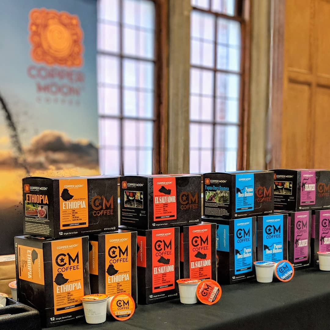 MyCopperMoon's tweet photo. Sampling our new single-origin coffees today at the @NewpointM Emerging Food Brands Forum!
#IndianaGrown #CoffeeRoaster #buylocal #shoplocal #supportlocal #buyIndiana #shopIndiana #local #Indiana #Coffee https://t.co/vUyEknUauC