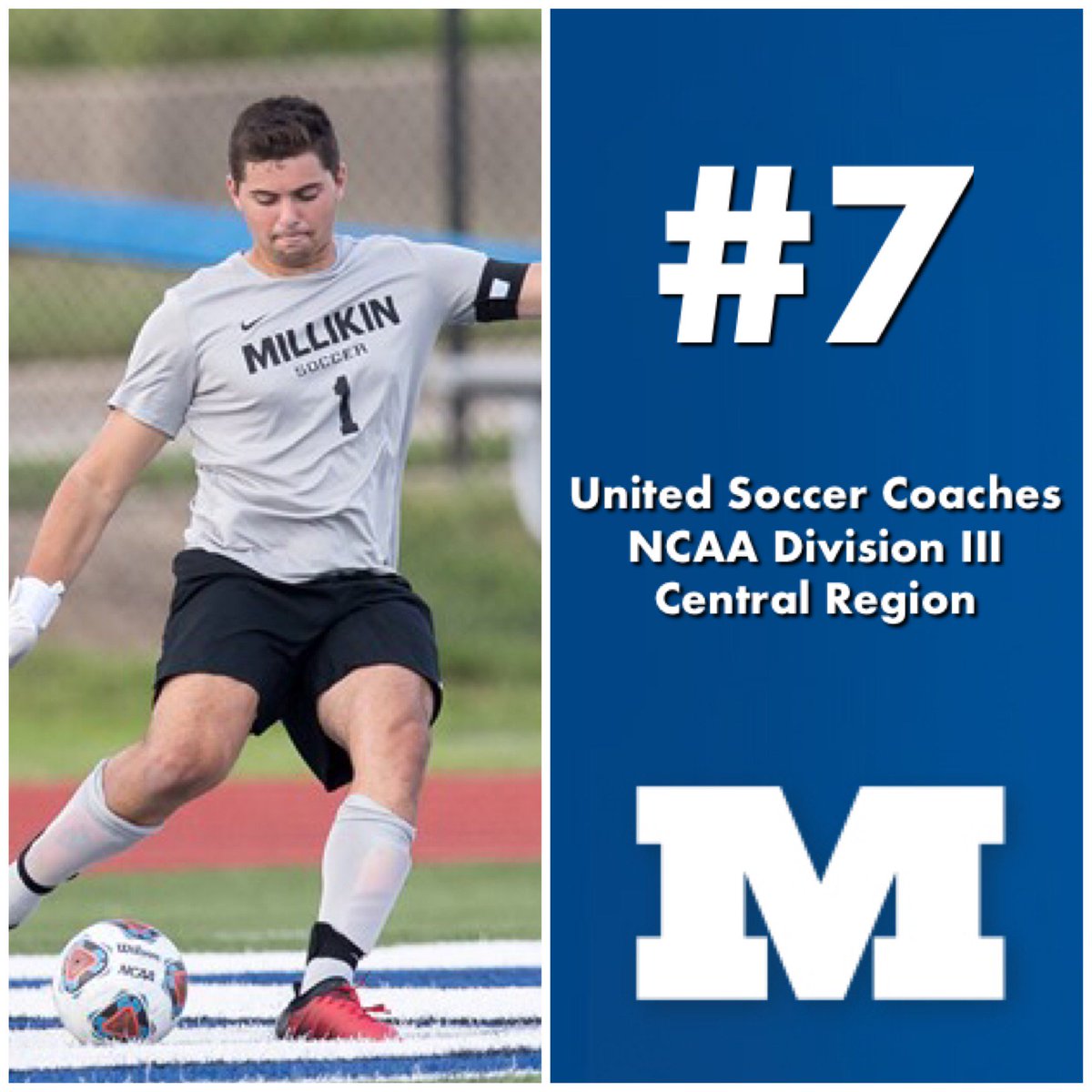 millikinmsoccer's tweet image. After wins over Illinois College 4-0 and North Park 3-0, the Big Blue remain ranked #7 in the region for the second week in a row. #GoBigBlueⓂ️