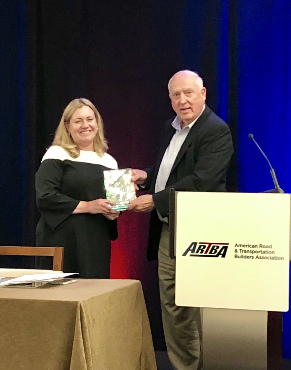 ARTBA's tweet photo. Congratulations on 10 yrs of service to our @transovationist Allison Klein #ARTBANATCON #Transovation https://t.co/RgkfBj6OPH