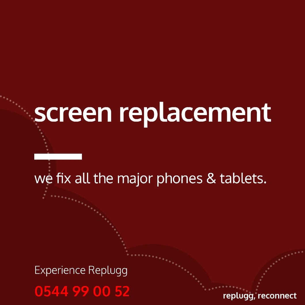 Don't suffer because of a cracked screen.Send us a request today and our pluggers will come over to your location to repair the device. Stay reconnected as you enjoy the Replugg experience 
#RepluggExperience #convenientrepairs #samedayfix #pluggers #techgh #techservice #Replugg