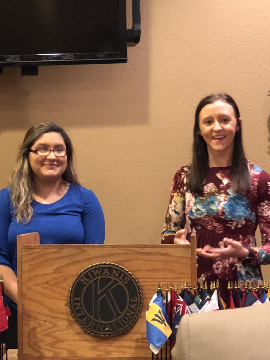 MelWellnitz's tweet photo. Sixta Barrios and Mallory Remund presented on the CEO program to the Pipestone Kiwanis. What a wonderful opportunity for these ladies and PAS! Thank you! #paspride #kiwanis https://t.co/Uz2RRXWUyv