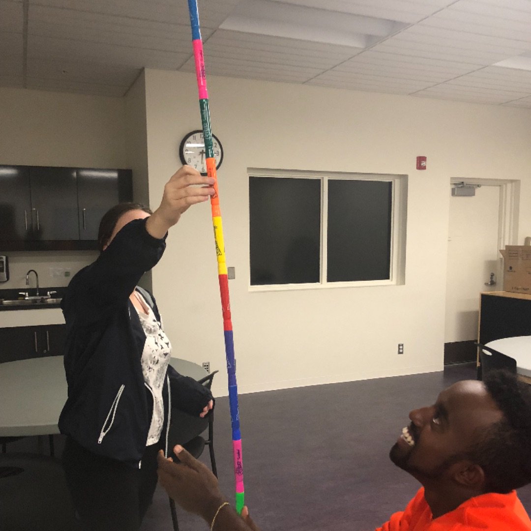 yegyouth's tweet photo. At program sometimes we try to break records...
 #yegyouth #smellymarkerwands #yegprograms #fallfun https://t.co/o9LKaex7j3