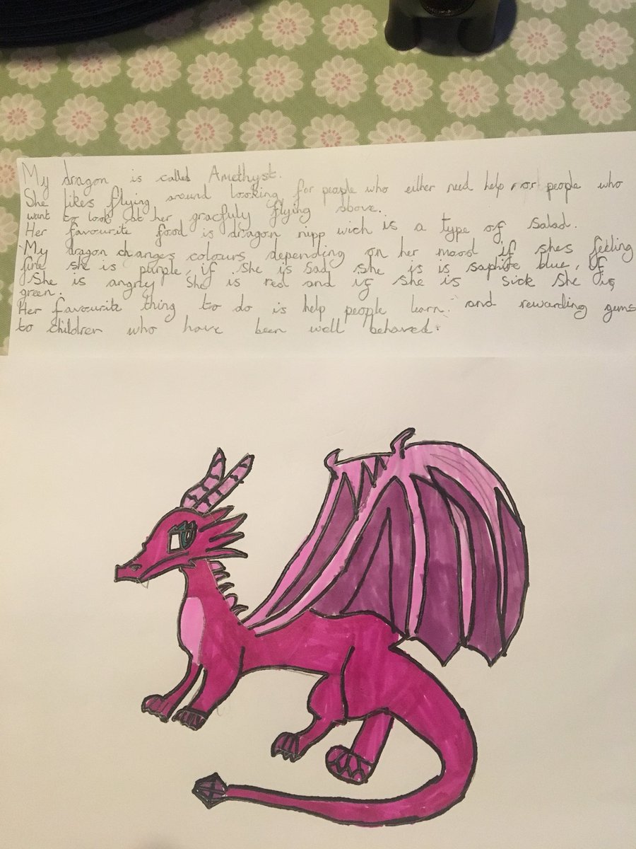 helenmonaghanuk's tweet photo. Erin has been working super hard in her #Squeebles dragon design for the @KeyStageFun competition as part of #thebigdraw2018 https://t.co/n8uKjNlUQM