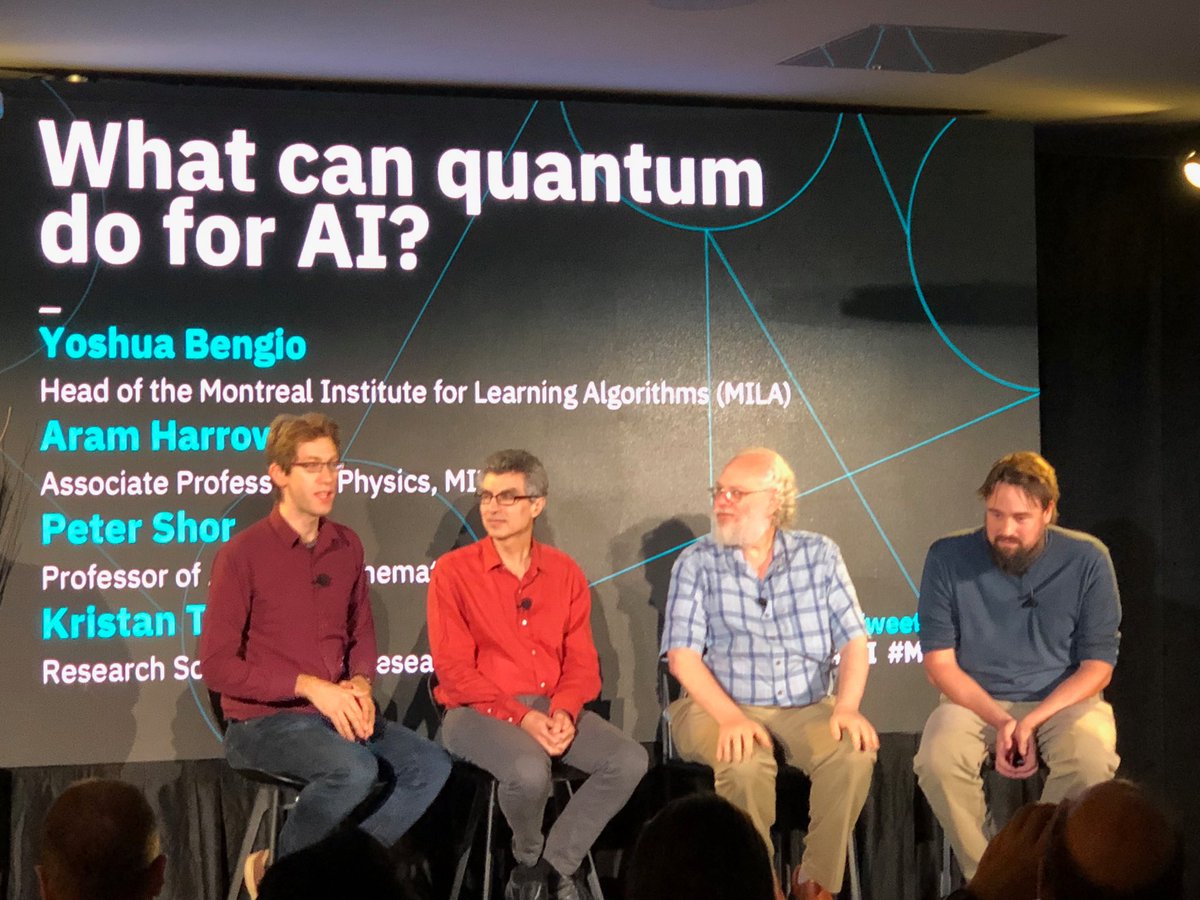 Yoshua Benjio and Peter Shor talk quantum machine learning at MIT 🤩