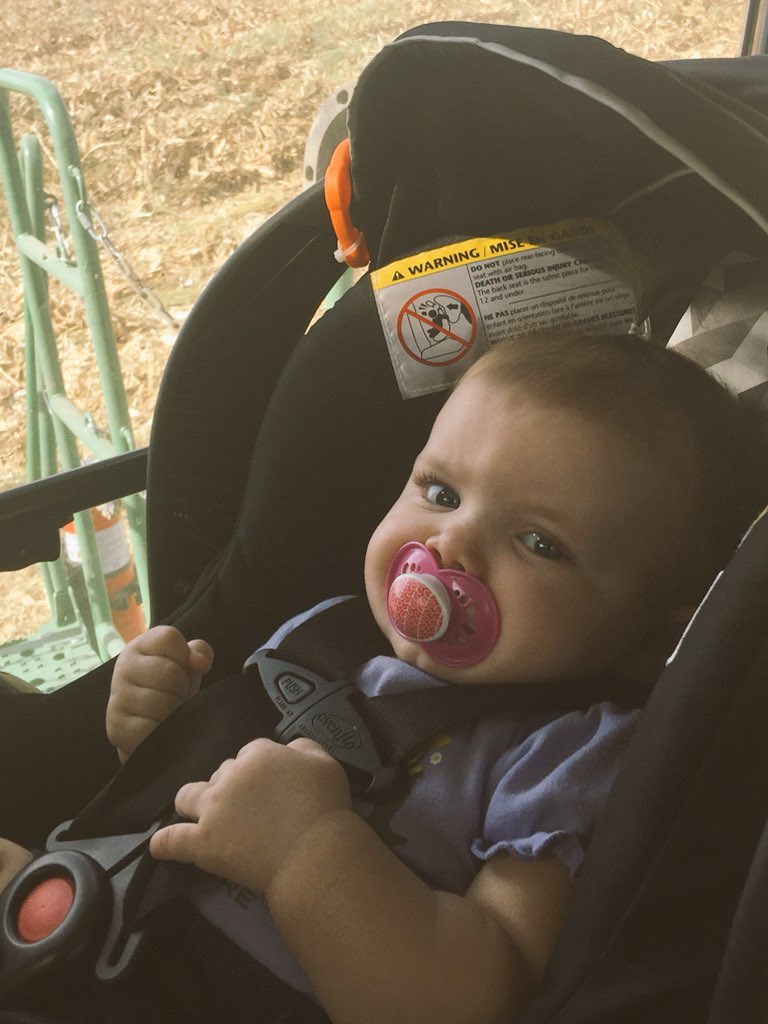 wbrettneibling's tweet image. My harvest help doesn't look too happy about working today! #harvest18 #farmfamily