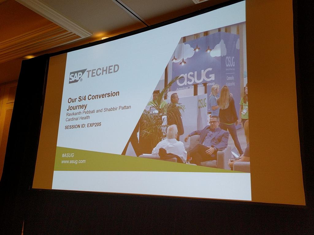 scott_heider's tweet image. My 1st #SAPTechEd session is about to begin: Lessons Learned with Our SAP S/4HANA Conversion