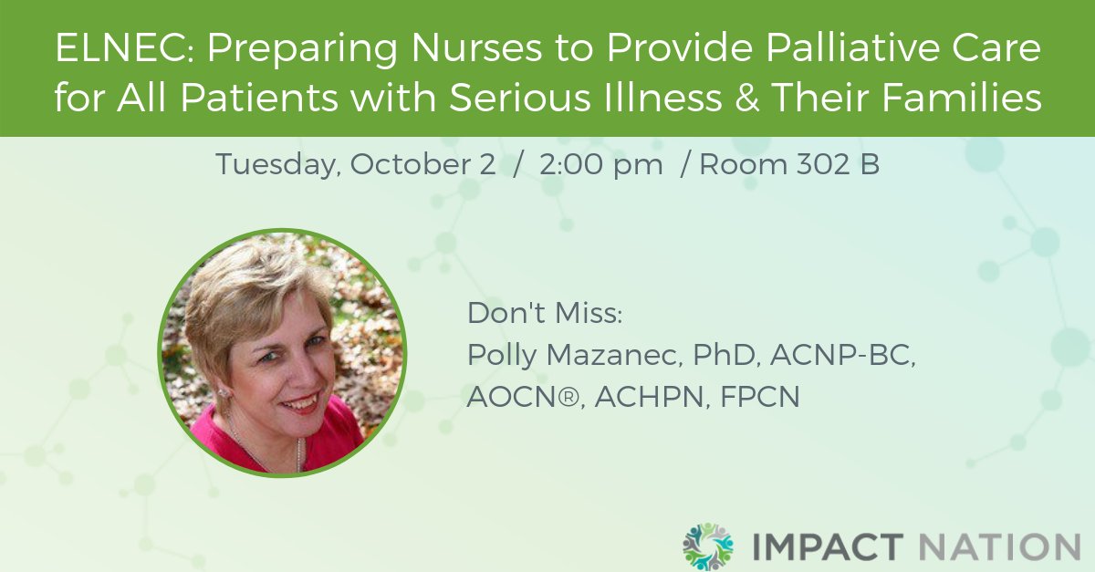 relias's tweet photo. Who is ready to Get Better? Afternoon sessions are about to start. Head to room 302B and join Polly Mazanec to discuss the impact of providing palliative care to all patients with serious illness and their families. #ImpactNation18 https://t.co/4tsPR3LJlY