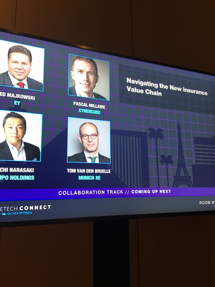 angiemoncada's tweet photo. Up next @MunichRe’s  @TomBrulle on Navigating the New Insurance Value Chain #ITC2018 https://t.co/mPslBxUjXN