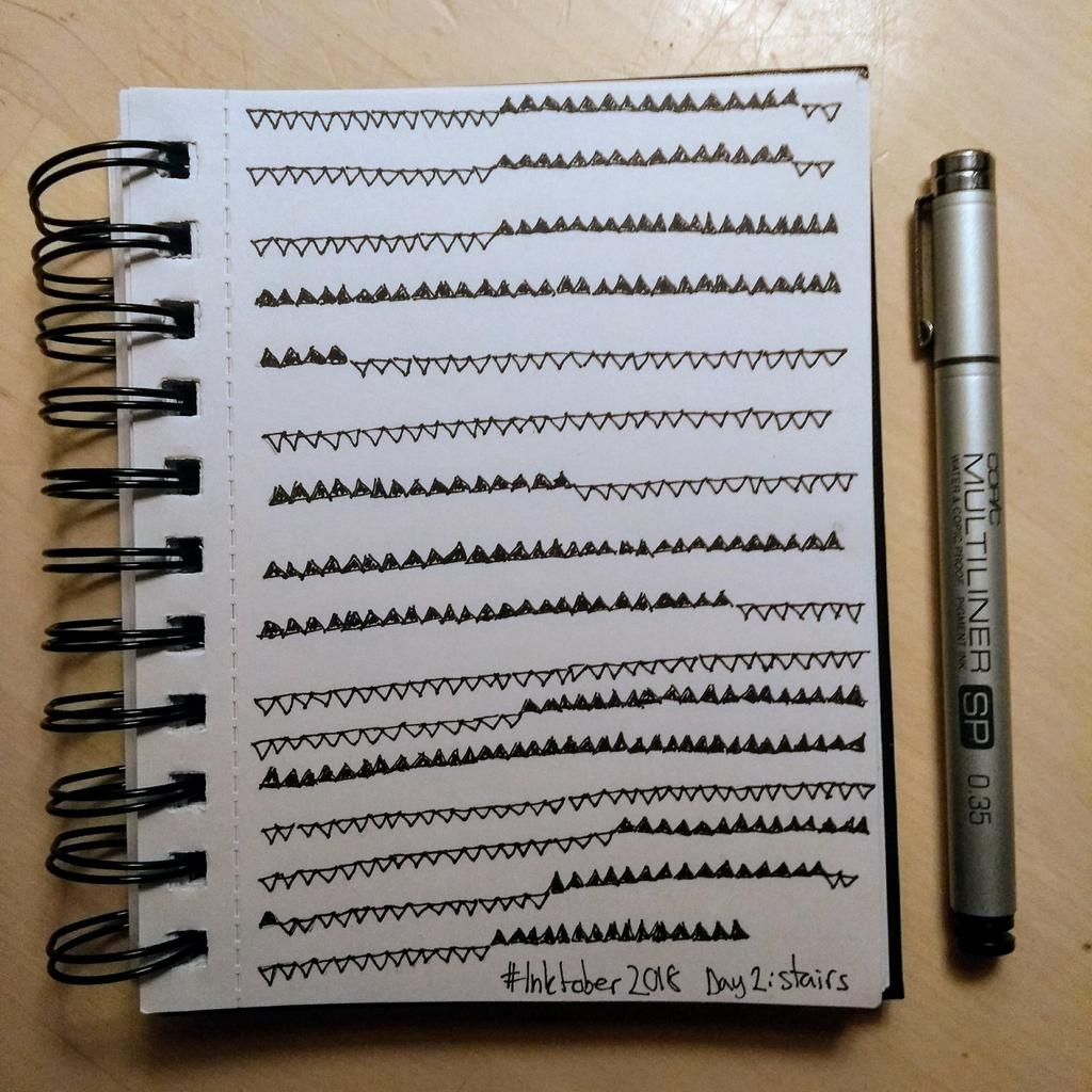 KumpulaHanna's tweet image. #inktober2018 #day2 The stair steps I took today. #datacollecting