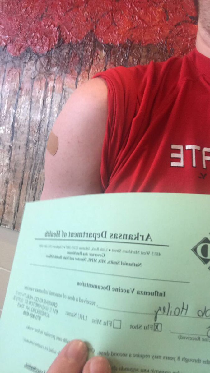 JacobHailey24's tweet photo. #RGMCombs got my flu shot! https://t.co/X49pMYobgO