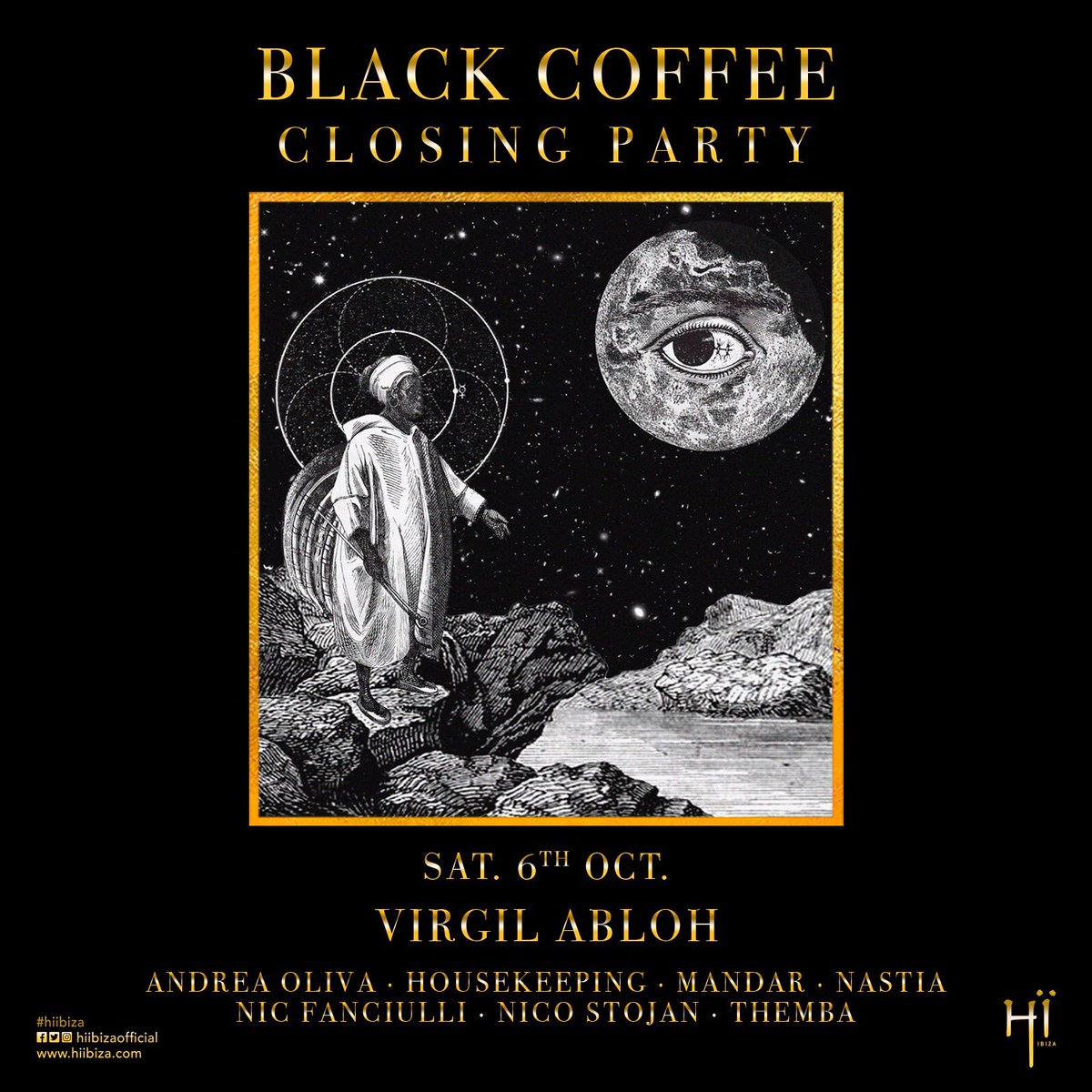 RealBlackCoffee's tweet photo. All good things come to an end... extremely grateful for the wonderful second season I spent at @hiibizaofficial — time for one last dance with @virgilabloh, @andreaoliva1, @housekeepingldn, @MandarOfficial, @nicfanciulli, @nico_stojan + @itsThemba! #HiBlackCoffee #ClubWithUs https://t.co/meD6Xs1L5D