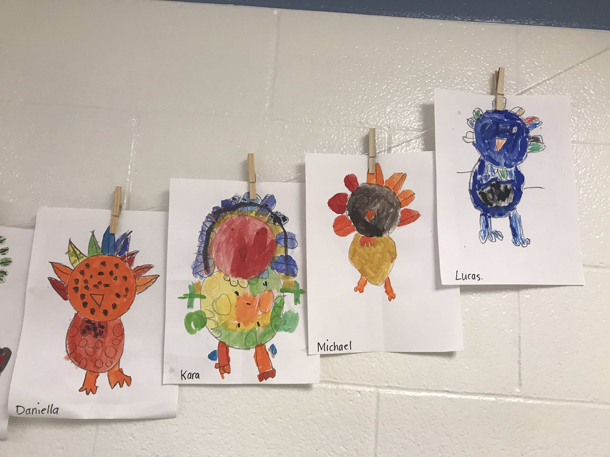 Gr1isFun's tweet photo. Gobble gobble! Grade 1 watercolour turkeys! Happy Thanksgiving! 🦃 https://t.co/h3OupwxZqz