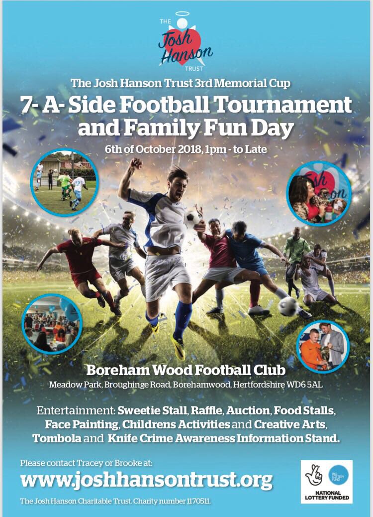 WarriorsYFC's tweet photo. This Saturday. Come and support our .@WarriorsOBs and the .@TheKPF #KiyanPrince #JoshHanson #knifecrime #community https://t.co/RuOQ0jxRB5