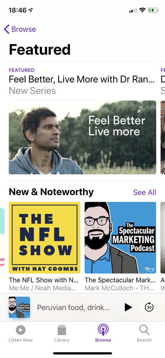 Holy crap. We did it! We have made it onto #newandnoteworthy on @iTunes Thank you to those who helped #podcast #spectacularmarketing