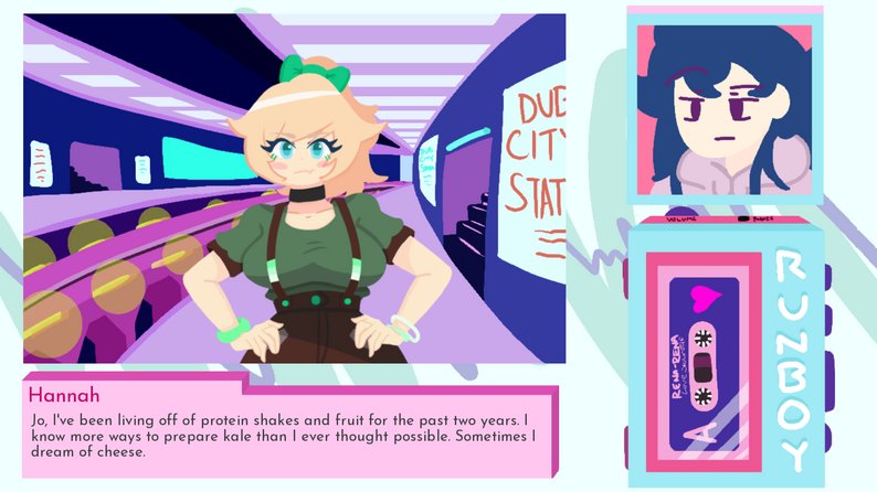 LikeTheRogue's tweet photo. Hannah ain't havin' none of that health food crap. Go greasy or go home.
We made a #visualnovel in two weeks for #renpyjam! Mahou Show-Jo is a totally░radical (え院無)game about professional magical girls.
https://t.co/3MuMDYQ7hZ
#indiedev #vnlink #gamedev https://t.co/Or0Vz74Ex1