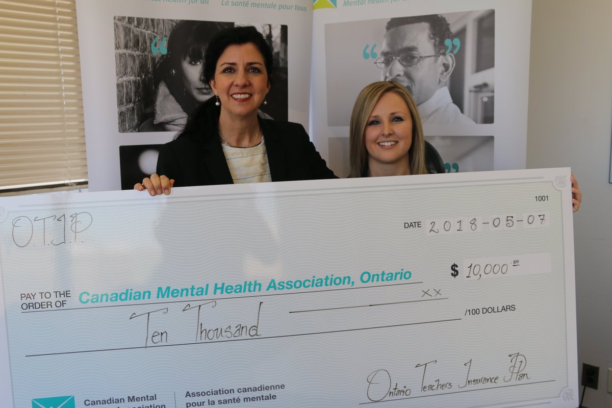 OTIP_Insurance's tweet photo. ICYMI: On January 31, we participated in #BellLetsTalk to raise funds & awareness for #mentalhealth. We asked you all to like, share & comment on our posts, & you delivered in a BIG way! With your help, we proudly donated $10,000 to @CMHAOntario! #MIAW2018 #OTIPCommunityFund https://t.co/bXH9XuA2hj