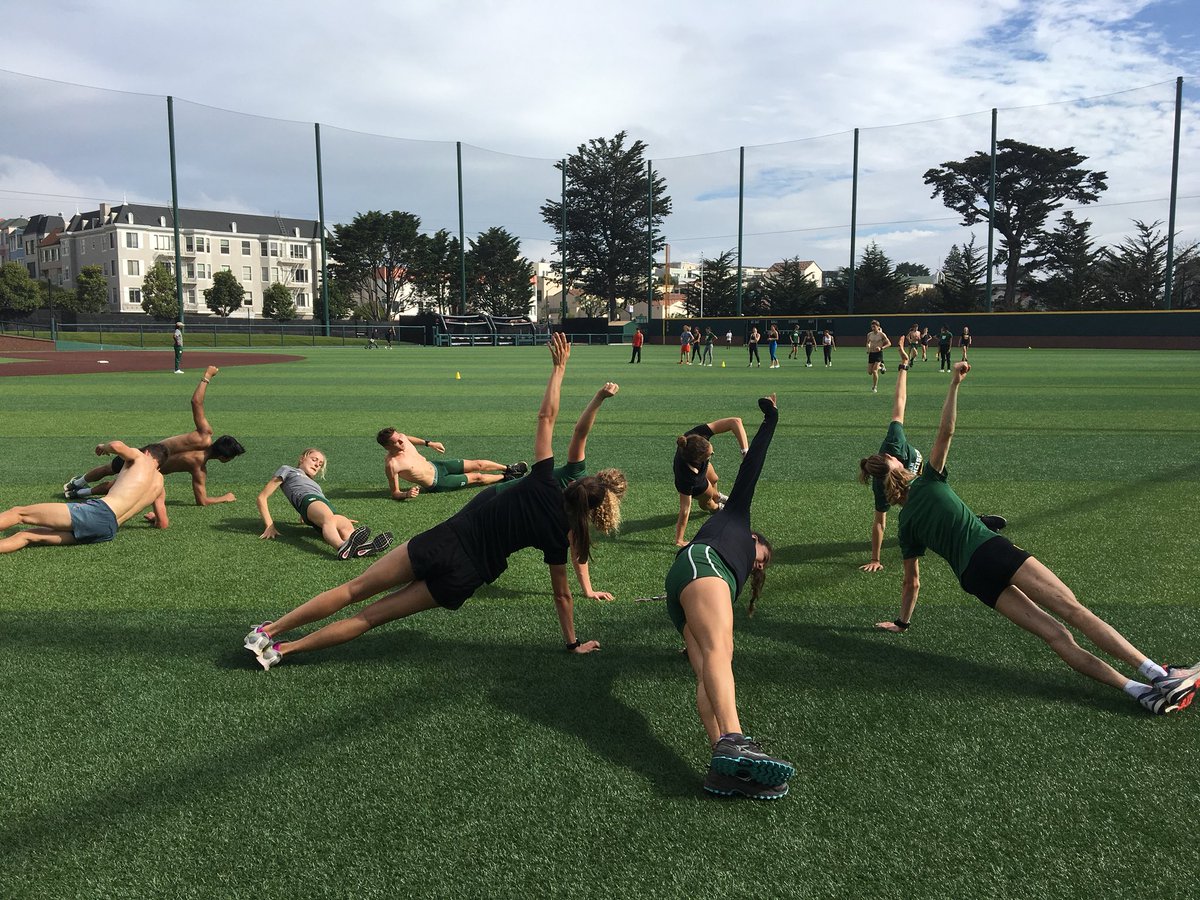 DonsXCTF's tweet photo. Varied movements create balanced athletes.  Great session in the bank for the #USFDons this morning. #aimhigher #ChangeMakers https://t.co/6lCFouE6YT