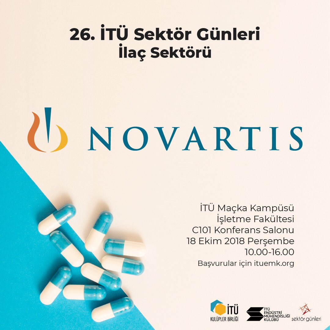 İlaç sektörünün devlerini ağırlayacağımız 26. İTÜ Sektör Günleri’nde Novartis bizlerle olacak! İlaç sektörünü sektörün lider şirketlerinden öğrenmek istiyorsan hemen kayıt ol!

Kayıt olmak için: ituemk.org